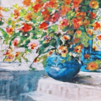 ,,Lilled ´´ 91cm x 61cm, õli & akrüülik lõuendil, raamitud ,,Lilled ´´ 91cm x 61cm, õli & akrüülik lõuendil, raamitud