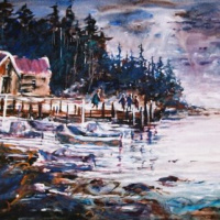 ,,Kuuvalgel Ööl´´ 91cm x 61cm , õli & akrüülik lõuendil ,,Kuuvalgel Ööl´´ 91cm x 61cm , õli & akrüülik lõuendil