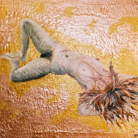 ,,Nümf´´ 124cm x 106cm , segatehnika, raamitud ,,Nümf´´ 124cm x 106cm , segatehnika, raamitud