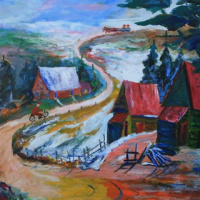 ,, Kevad´´ 91cm x 61cm,õli & akrüülik lõuendil ,, Kevad´´ 91cm x 61cm,õli & akrüülik lõuendil