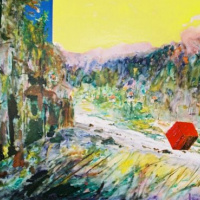 ,,Veerev Nlinurk´´122cm x 102cm,õli & akrüül lõuendil ,,Veerev Nlinurk´´122cm x 102cm,õli & akrüül lõuendil