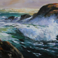 ,,Mere Ääres´´ 91cm x 61cm, õli & akrüül lõuendil, raamitud ,,Mere Ääres´´ 91cm x 61cm, õli & akrüül lõuendil, raamitud