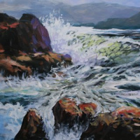 ,,Vancouveri Lähistel´´ 102cm x72cm, õli & akrüülik lõuendil , raamitud ,,Vancouveri Lähistel´´ 102cm x72cm, õli & akrüülik lõuendil , raamitud